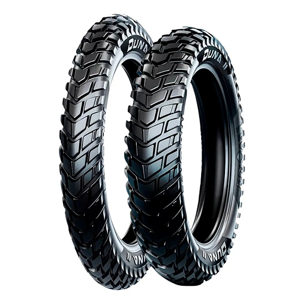Par Pneu 90/90-19 + 110/90-17 Duna 2 Levorin Sem Câmara