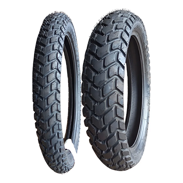 Par Pneu Pirelli 90/90-21 + 130/80-17 MT60 Pirelli Uso Sem Câmara