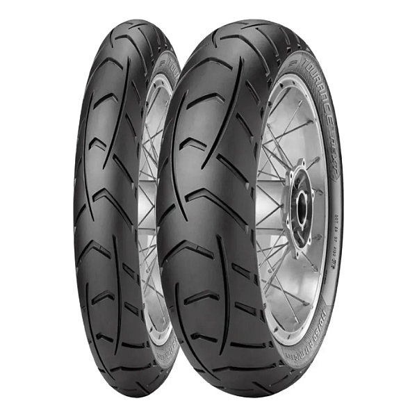 Par Pneu 90/90-21 + 150/70R17 Tourance Next Metzeler Sem Câmara