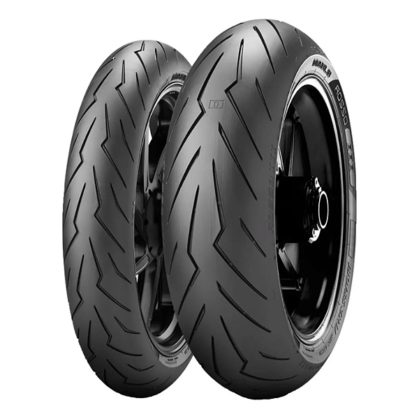 Par Pneu 110/70R17 + 180/55R17 Diablo Rosso 3 Pirelli Sem Câmara