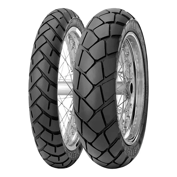 Par Pneu 90/90-19 + 120/90-17 Tourance Metzeler Com Câmara