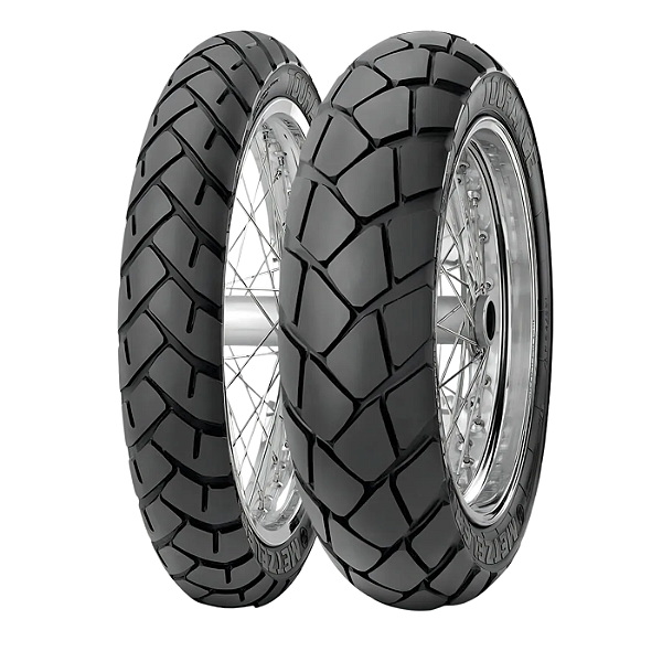 Par Pneu 90/90-21 + 120/90-17 Tourance Metzeler Com Câmara