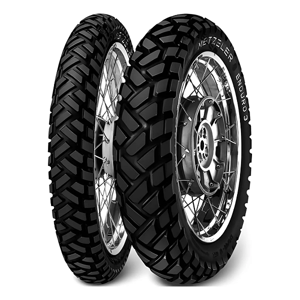 Par Pneu Moto 90/90-21 + 120/80-18 Enduro 3 Metzeler