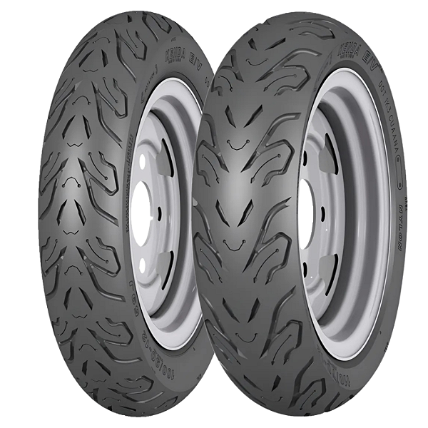 Par Pneu Moto 90/90-10 + 100/90-10 Kenda K7033 Uso Sem Câmara