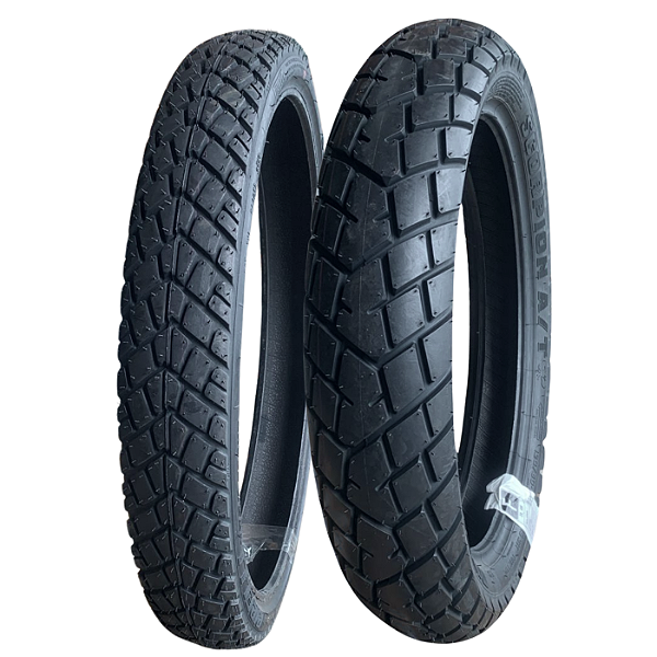 Par Pneu Pirelli 80/90-21 + 110/80-18 MT90 Uso Com Câmara