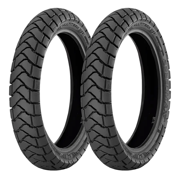 Kit 2 Pneu Moto 90/90-19 + 110/90-17 Speedmax MultiTrax TT