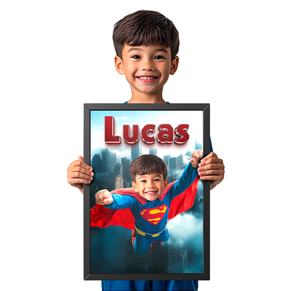 Quadro Superman "Meu Pequeno Herói"