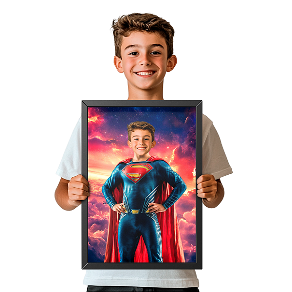 Quadro Super Homem "Força Suprema"