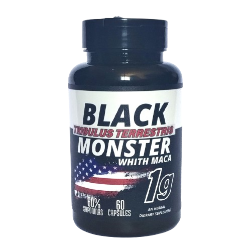 Suplemento Black Monster - Força e energia com Tribulus Terrestris e Maca
