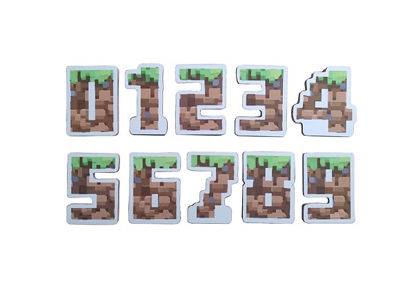 Numbercraft numerias móveis 10 peças em madeira