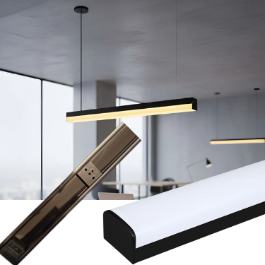 CTB LUMINARIA LED SOBREPOR LINEAR 72W, MULTICOR(3000K,4000K,6500K), 7560lm, IP20, IRC>80, 1200x60x45mm, PRETO