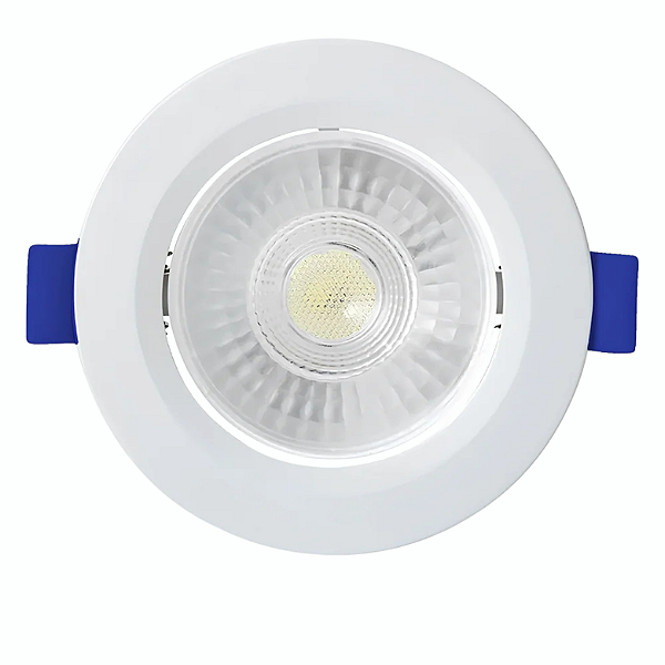 LUMINARIA DOWNLIGHT, 7W, EMBUTIR, 3000K, BRANCO QUENTE, BIVOLT, REDONDO, BRANCO