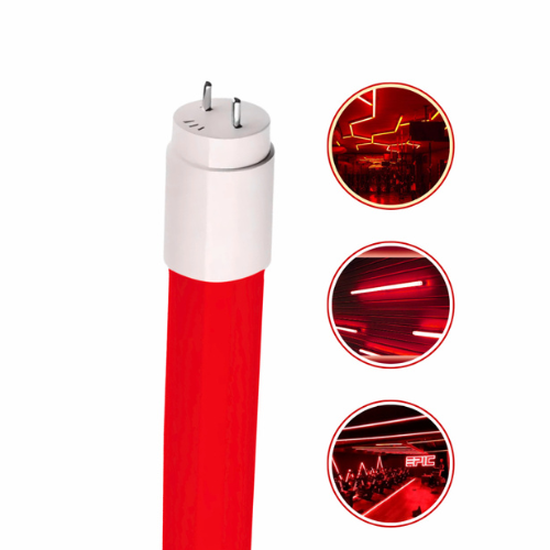 CTB LAMPADA TUBO LED T8 18W VERMELHO 120CM LIGAÇÃO 1 LADO