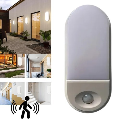 EMBULED ARANDELA DE PAREDE, 15W, 1350lm, IR80, COM SENSOR, BRANCO, BIVOLT 6000K