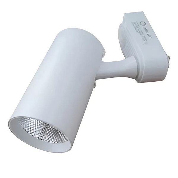 EMB - SPOT PARA TRILHO CILINDRICO LED, 10W, 4000K, 1000lm, 48°, IP20, BIVOLT, BRANCO