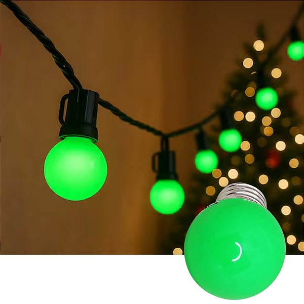 OPUS - LÂMPADA MINI BULBO LED, 3W, VERDE, 270lm, E27, G45, BIVOLT