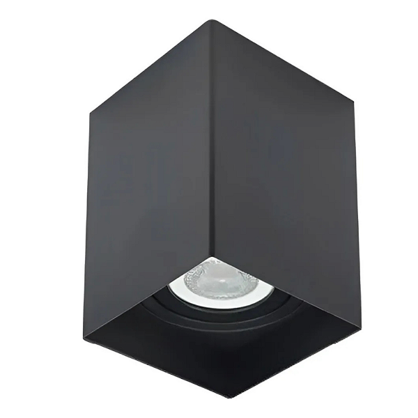 OPUS LUMINÁRIA DE SOBREPOR COM CAIXA QUADRADO ABS, PAR20, 1xE27, DIRECIONÁVEL, 150X110mm, PRETO