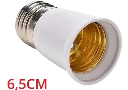 OPUS - SOQUETE PROLONGADOR DE LAMPADA E27-E27 6,50cm, BRANCO