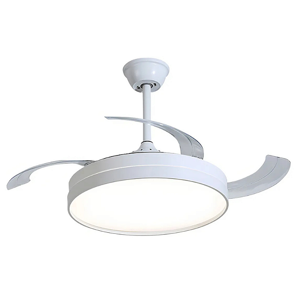 OPUS VENTILADOR AIR BASIC, 60W, 3000/4000/6500K, 3000lm, IP20, Ø510x400mm, BIVOLT, BRANCO DIMMER