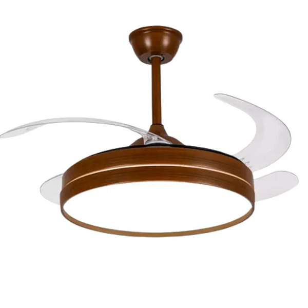 OPUS VENTILADOR AIR BASIC 30W + PLAFON DE LED 30W, MULTICOR, 3000lm, IRC>80, Ø480x445mm, BIVOLT, IMBUIA