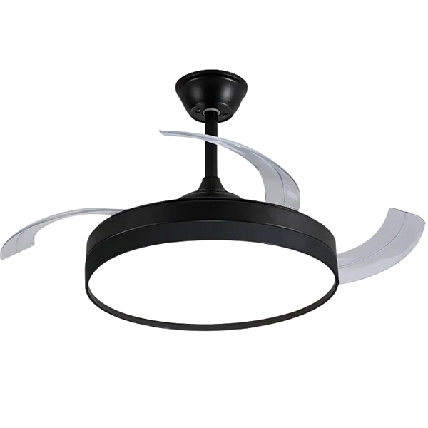 OPUS VENTILADOR AIR BASIC 30W + PLAFON DE LED 30W, MULTICOR, 3000lm, IRC>80, Ø480x445mm, BIVOLT, PRETO