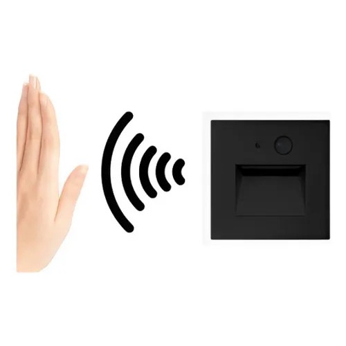 OPUS BALIZADOR SENTINELA COM SENSOR,3W, 3000K, 8,5MM X 8,55MM, BIVOLT, PRETO IP65