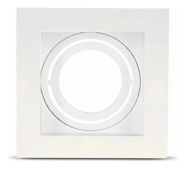 HEVVY - LUMINARIA EMBUTIR RECUADO QUADRADA PAR20, 1xE27, POT.: MÁX. 40W, ABS, BRANCO