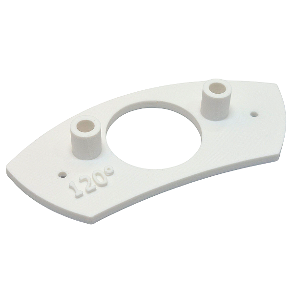 SUPORTE MODULAR PARA 2 LÂMPADAS TUBULARES COM ÂNGULO 120° BRANCO