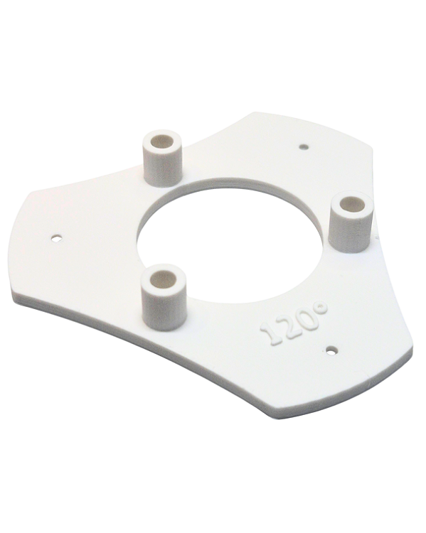 SUPORTE MODULAR PARA 3 LÂMPADAS TUBULARES COM ÂNGULO 120° (HEXÁGONO) BRANCO