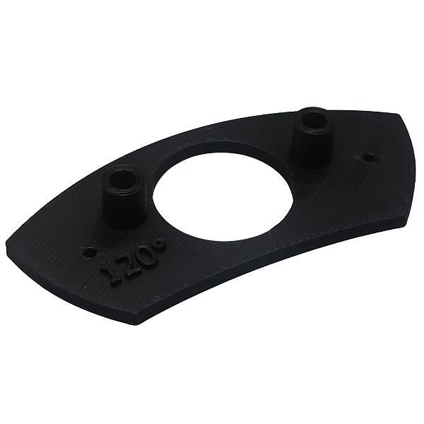 SUPORTE MODULAR PARA 2 LÂMPADAS TUBULARES COM ÂNGULO 120° PRETO