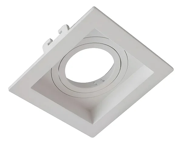 Luminária de Embutir Recuada Quadra MR11 GU10 Direcionável ABS Branco