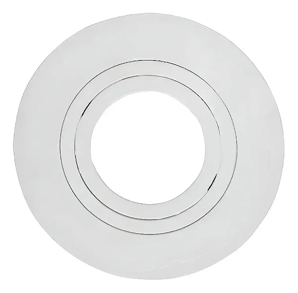 Luminária De Embutir Face Plana Redonda MR11 Direcionável Em ABS Cor Branca.