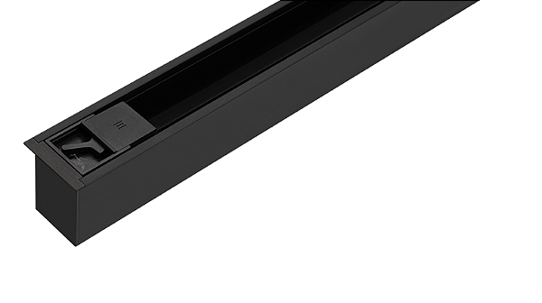 Trilho eletrificado Embutir Trace 1m Stella Bivolt Preto