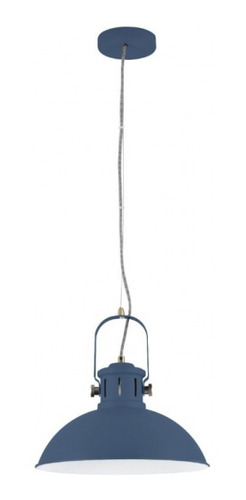 Pendente Industrial Gaspar Até 40w 1x Lâmpada Filamento Bivolt Cor Petróleo
