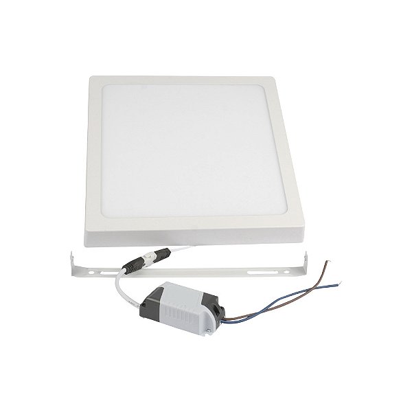 Painel Led Plafon Sobrepor Quadrado 12w 4000k Bivolt Branco