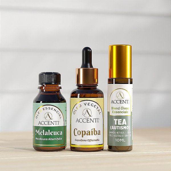 Kit Sensível & Essencial de Óleos Essencial, Vegetal e Blend - Accenti