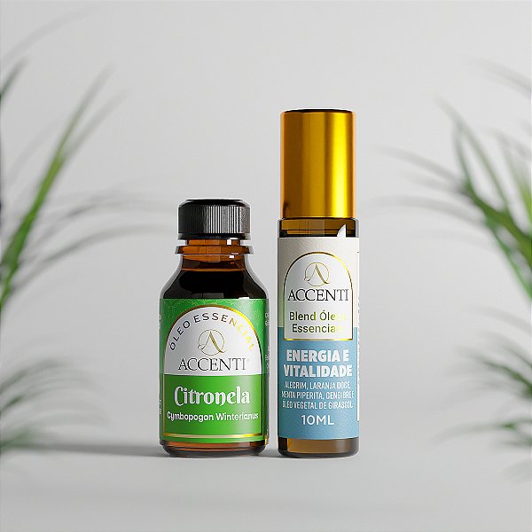 Kit Vitalidade de Óleo Essencial e Blend - Accenti