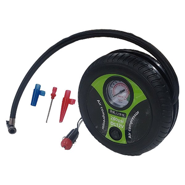Compressor De Ar Portátil  Encher Pneu Carro Moto Bike Piscina