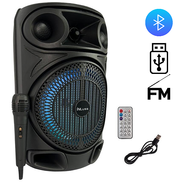 Caixa De Som Amplificada 2200w Bluetooth + Microfone
