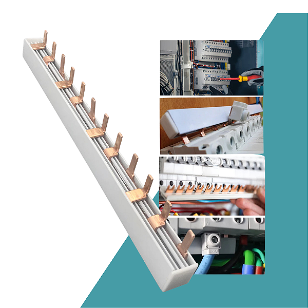 BARRAMENTO PENTE TRIPOLAR 12 PÓLOS 63A