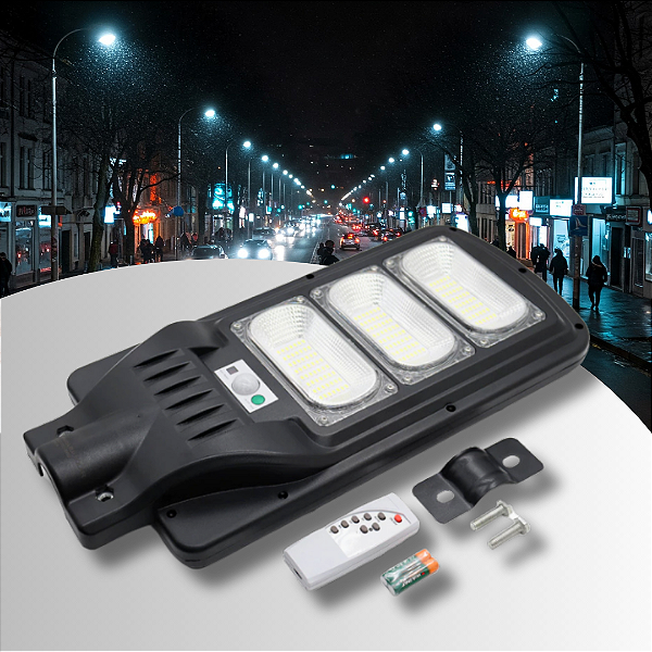 LUMINÁRIA SOLAR DE POSTE TLED 100W 6500K - BRANCO FRIO