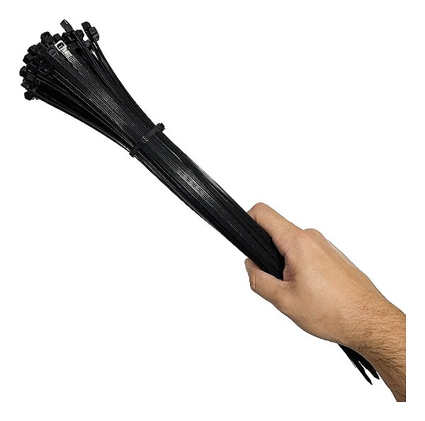 Abraçadeira de Nylon Enforca Gato Preta 2,5x150mm - Pacote com 1000 Unidades