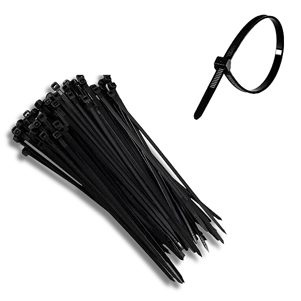ABRAÇADEIRA PRETA 2,5X200MM - PACOTE COM 100 UNIDADES