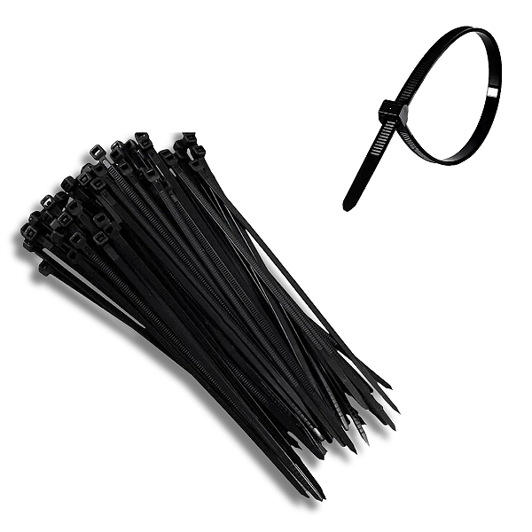 ABRAÇADEIRA PRETA 4,5X200MM - PACOTE COM 100 UNIDADES