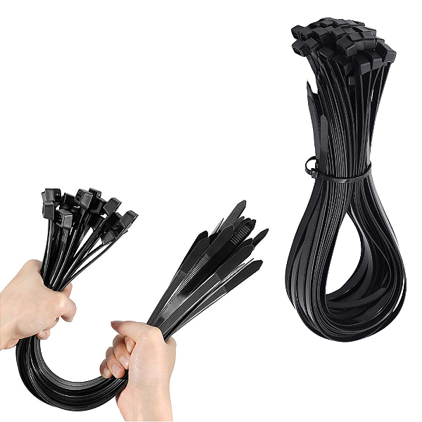ABRAÇADEIRA PRETA 8,5X750MM - PACOTE COM 50 UNIDADES