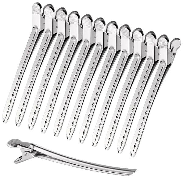12 Clips Presilha De Bico Pato Metal Crocodilo Grampo Cabelo