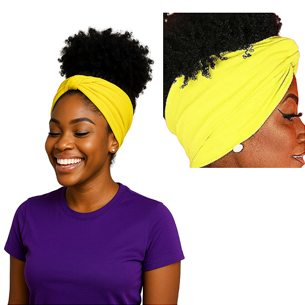 Faixas turbante aramado afro - Tiara de tecido viscose