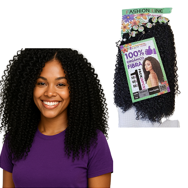 Cabelo Rainha Cacheado Fashion Line 65cm