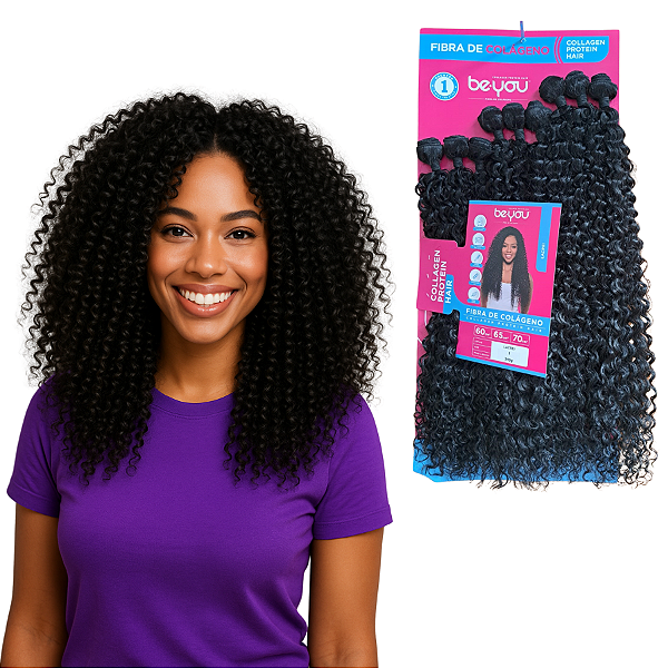 Cabelo Fibra De Colágeno Be You Cacheado Lacrei - 320g