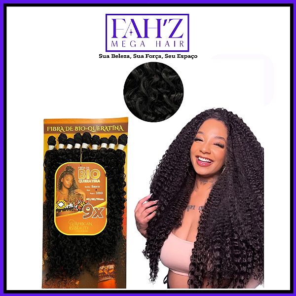 Cabelo Saara African Beauty Cacheado Entrelace Tela 70cm 9x